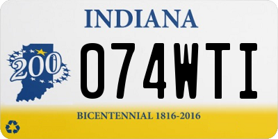 IN license plate 074WTI