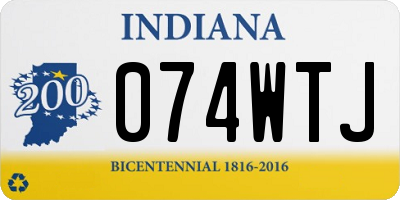 IN license plate 074WTJ