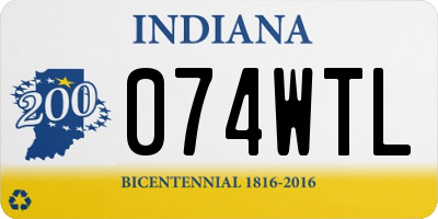 IN license plate 074WTL