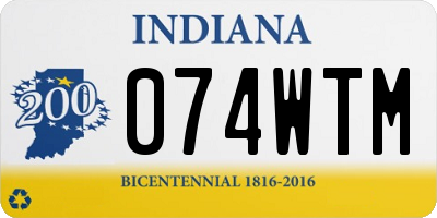IN license plate 074WTM