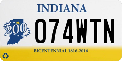 IN license plate 074WTN