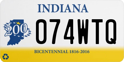 IN license plate 074WTQ