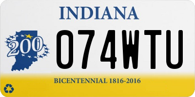 IN license plate 074WTU