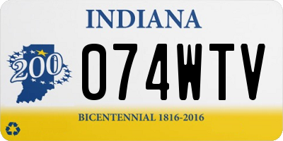 IN license plate 074WTV