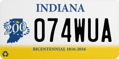 IN license plate 074WUA