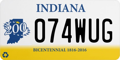 IN license plate 074WUG