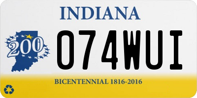 IN license plate 074WUI