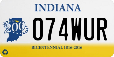 IN license plate 074WUR