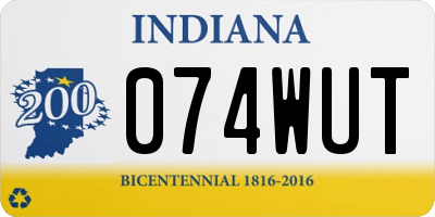 IN license plate 074WUT