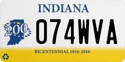 IN license plate 074WVA