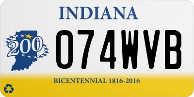 IN license plate 074WVB