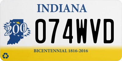 IN license plate 074WVD