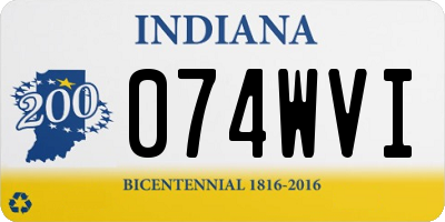 IN license plate 074WVI
