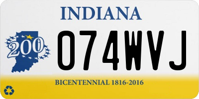 IN license plate 074WVJ