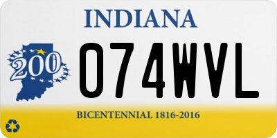 IN license plate 074WVL
