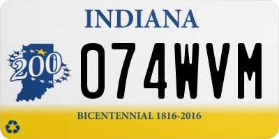 IN license plate 074WVM