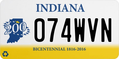 IN license plate 074WVN