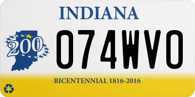 IN license plate 074WVO