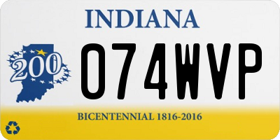IN license plate 074WVP