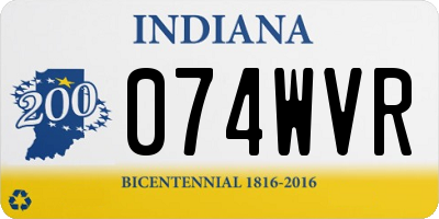 IN license plate 074WVR