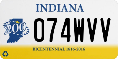 IN license plate 074WVV