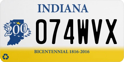 IN license plate 074WVX