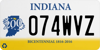 IN license plate 074WVZ
