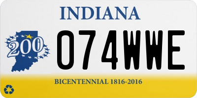 IN license plate 074WWE