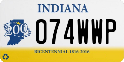 IN license plate 074WWP