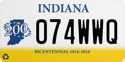 IN license plate 074WWQ