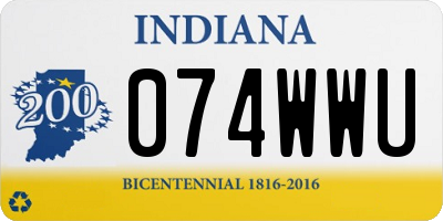 IN license plate 074WWU