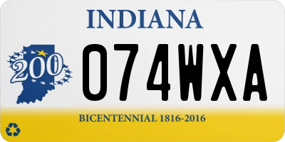 IN license plate 074WXA