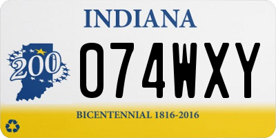 IN license plate 074WXY