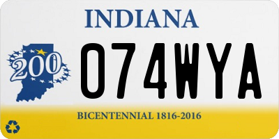 IN license plate 074WYA