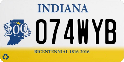 IN license plate 074WYB