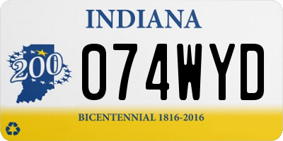 IN license plate 074WYD