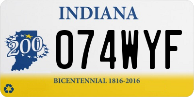 IN license plate 074WYF