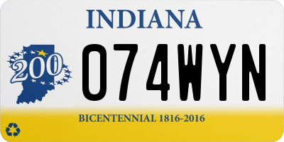 IN license plate 074WYN