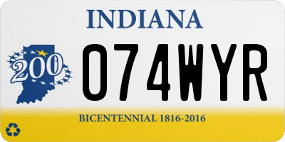 IN license plate 074WYR