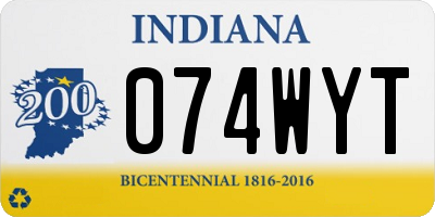 IN license plate 074WYT