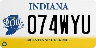 IN license plate 074WYU