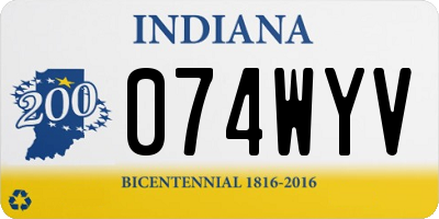IN license plate 074WYV