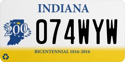 IN license plate 074WYW
