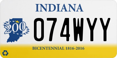 IN license plate 074WYY