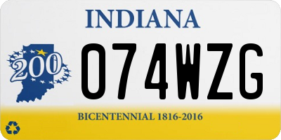 IN license plate 074WZG