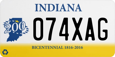 IN license plate 074XAG