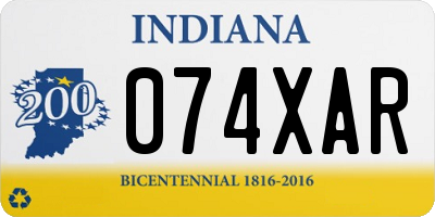 IN license plate 074XAR