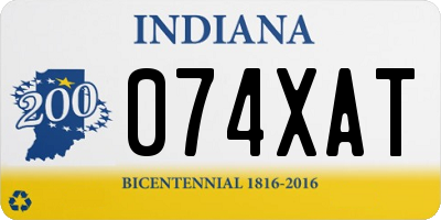 IN license plate 074XAT