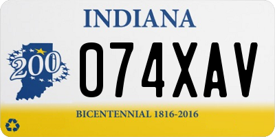 IN license plate 074XAV