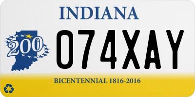 IN license plate 074XAY